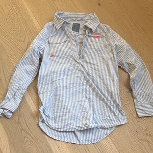 Vineyard Vines Kids Blue and White Striped Swim Coverup